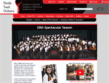 Tablet Screenshot of floridayouthorchestra.org